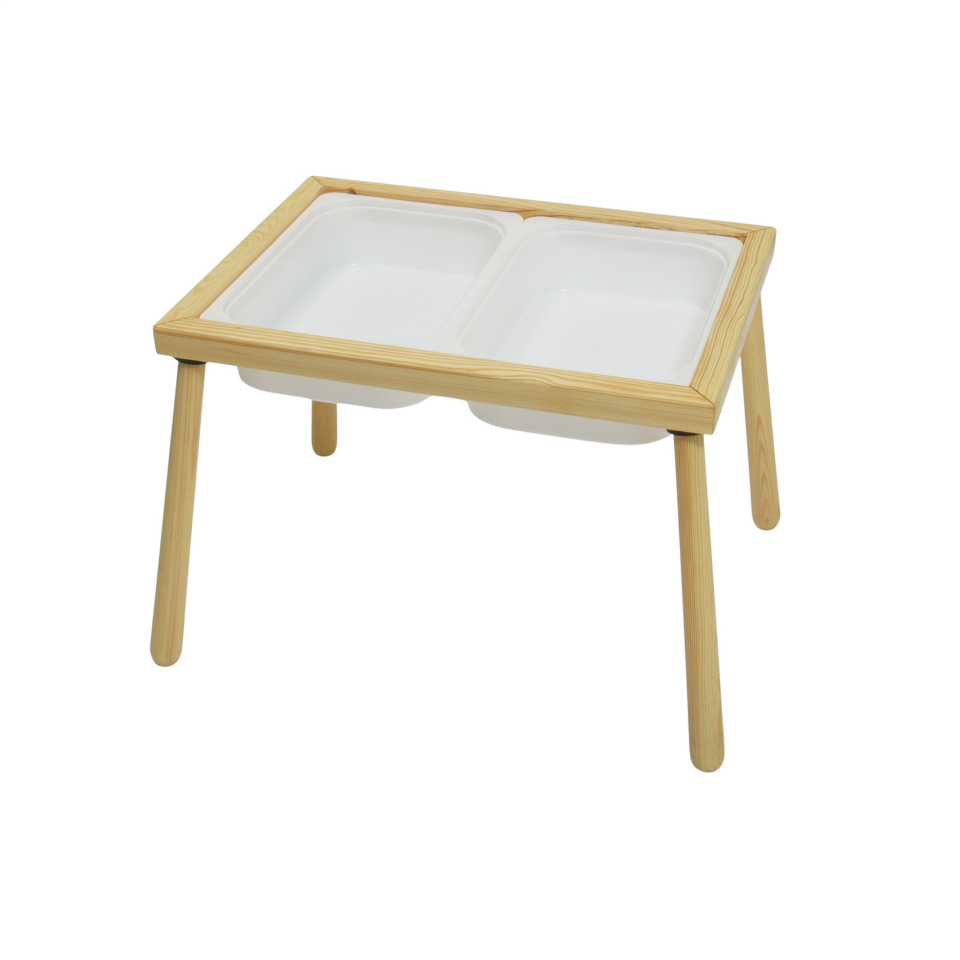 Joykids Doğal Ahşap Duyusal Çocuk Aktivite Masası Oyun Masası ve Çocuk Çalışma Masası