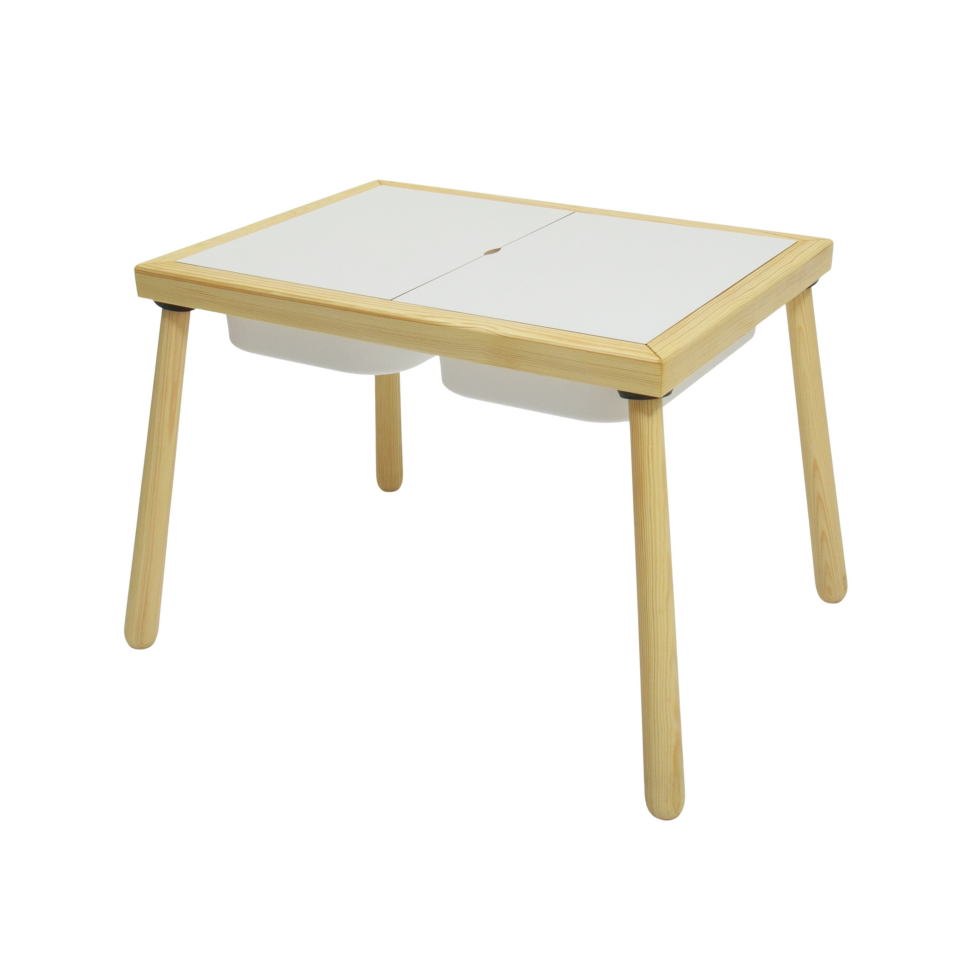 Joykids Doğal Ahşap Duyusal Çocuk Aktivite Masası Oyun Masası ve Çocuk Çalışma Masası